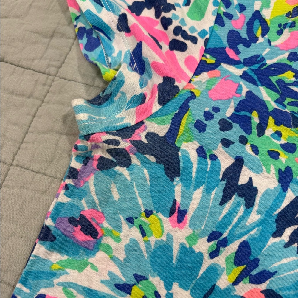 Lilly Pulitzer SAMPLE Short Sleeve Top Multi Dive In Size Small - Picture 2 of 8